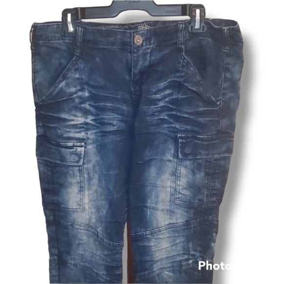 Almost Famous Distressed Mid Rise Jeans - Picture 2 of 10